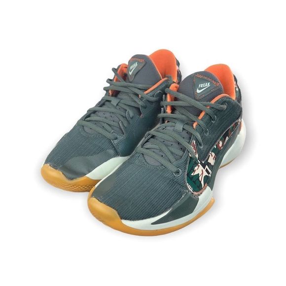 Nike Shoes Nike Mens Zoom Freak 2 Basketball Shoes Green Gray